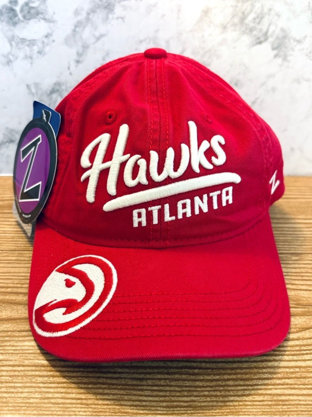 NWT Atlanta Hawks NBA Zephyr Baseball Cap Hat Red